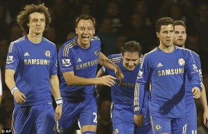 David Luiz spectacular and John Terry double, strengthens Chelsea's Champions League qualifying hopes.