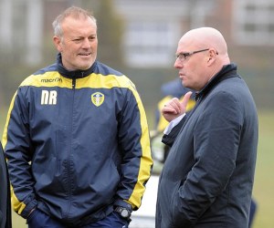 Leeds United new manager Brian McDermott at training